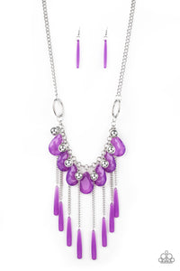 Roaring Riviera - Purple Necklace 1030n