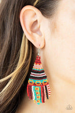 Load image into Gallery viewer, Beaded Bohemian - Red Earring