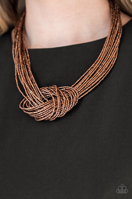 Knotted Knockout - Copper Necklace 1007n