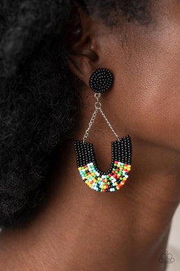 Make It RAINBOW- Black Earring 2839e