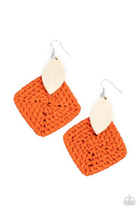 Sabbatical WEAVE - Orange Earring 2782e