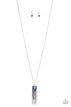 Load image into Gallery viewer, Because Of The Brave - Blue Necklace 1228n