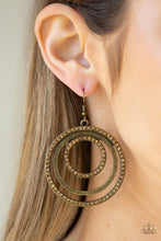 Load image into Gallery viewer, Rippling Refinement - Brass Earring 2698E