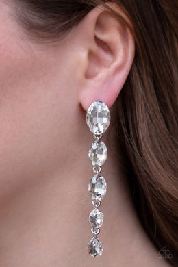 Red Carpet Radiance - White earring Post 54E