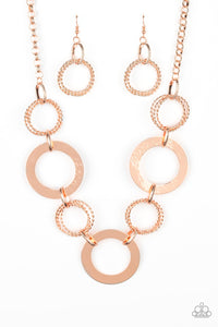 Ringed In Radiance - Copper Necklace 1001N