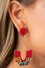 Load image into Gallery viewer, Make It RAINBOW - Red Earring 2839e