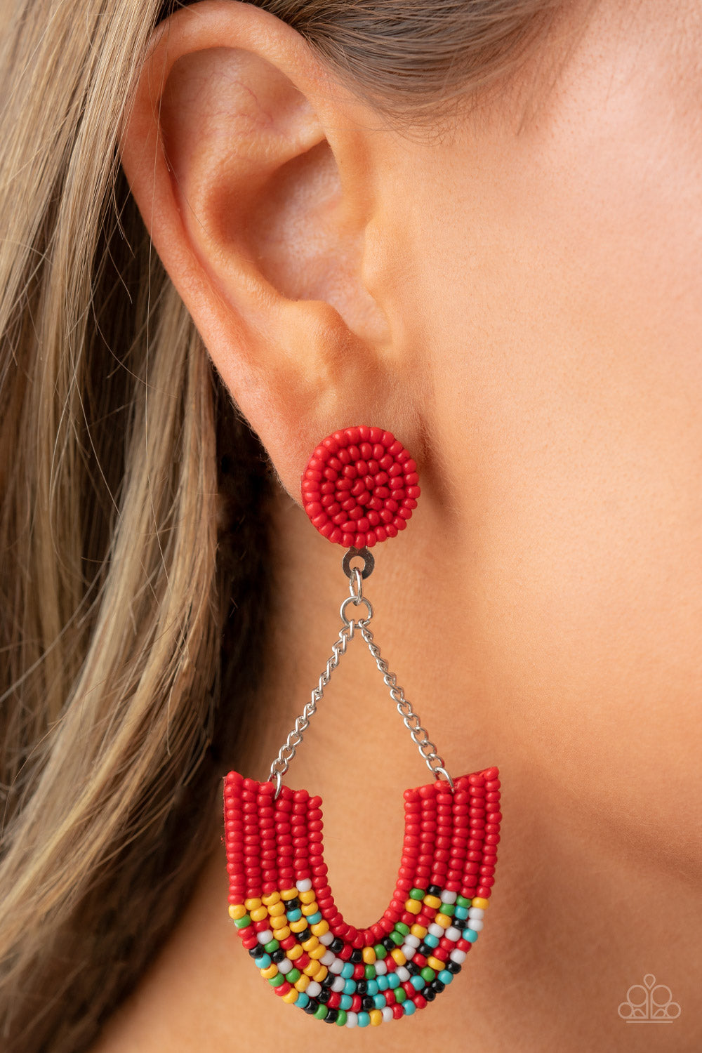 Make It RAINBOW - Red Earring 2839e