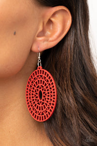 Tropical Retreat - Red Earring 2766e