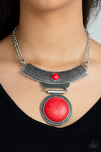 Load image into Gallery viewer, Lasting EMPRESS - ions  &amp; Tribal Pop - Red Necklace &amp; Bracelet Set