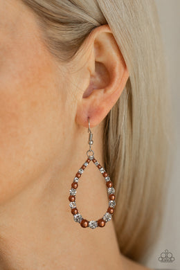 Gala Go Getter - Brown Earring 2789E
