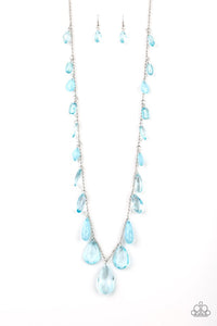 Glow And Steady Wins The Race - Blue Necklace 1012n