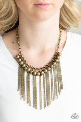 Powerhouse Prowl - Brass Necklace 1212N
