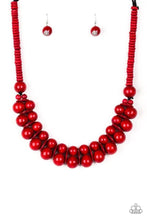 Load image into Gallery viewer, Caribbean Cover Girl - Wooden Red Necklace 1203N