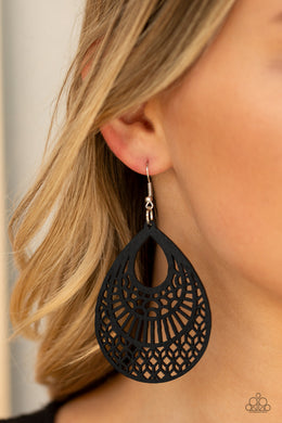 Shoulda Coulda WOODa - Black Earring 2670E