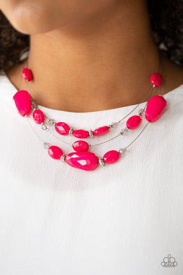 Radiant Reflection - Pink Necklace 1028n