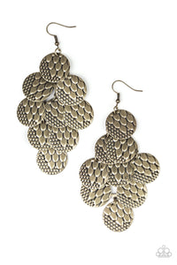 The Party Animal - Brass Earring 21E