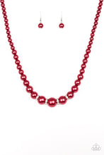 Load image into Gallery viewer, Party Pearls - Red Necklace 34n