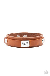 Don’t Quit - Brown Bracelet 1783b