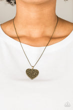 Load image into Gallery viewer, Look Into Your Heart - Brass Necklace