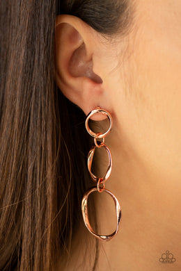 Three Ring Radiance - Copper Earring 2703E