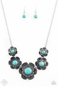 Bountiful Badlands & Badlands Blossoms- Blue Necklace & Bracelet Set 1190S