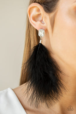 The SHOWGIRL Must Go On - Black Earring