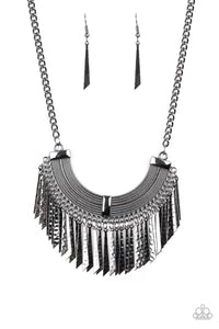 Impressively Incan - Black Necklace 1039N