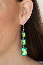 Load image into Gallery viewer, Cosmic Red Carpet - Green Earring 2893e