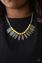Load image into Gallery viewer, Dessert Plumes - Yellow Necklace 1105N