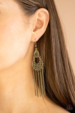 Insane Chain - Brass Earring 2514e