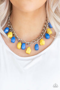 Take The COLOR Wheel - Yellow & Blue Necklace 30n