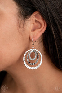 Out Of Control Shimmer  - Silver Earring