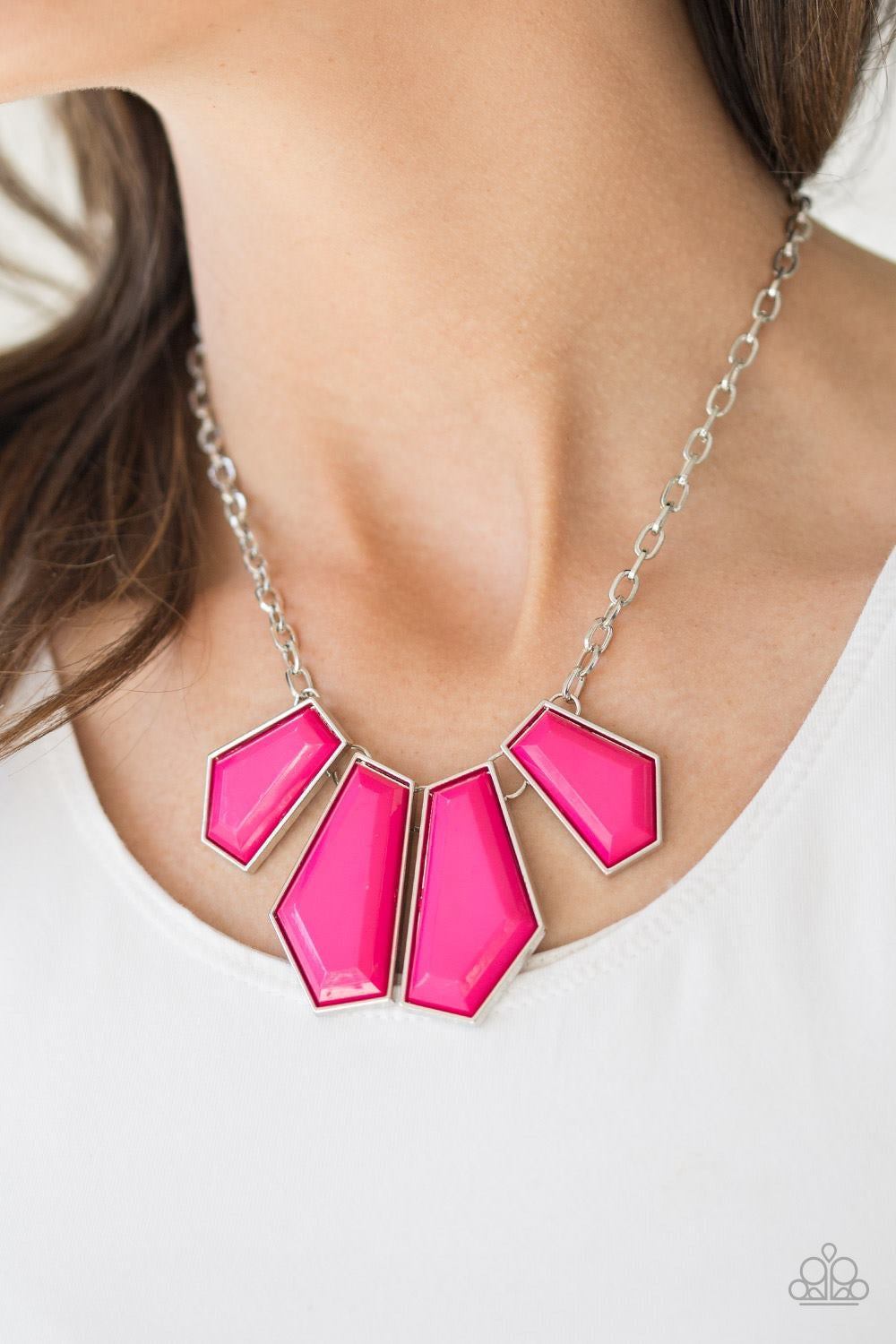 Get Up and GEO Pink Necklace 1325n
