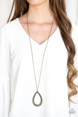 Big Ticket Twinkle - Brass Necklace 1110N
