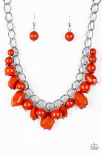 Gorgeously Globetrotter - Orange Necklace 1099N