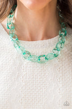 Load image into Gallery viewer, Ice Ice Baby Necklace &amp; Ice Queen Bracelet Set  Green 23N