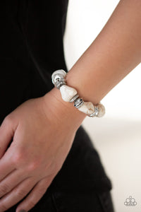 Stone Age Stunner - White Bracelet