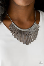 Load image into Gallery viewer, Metallic Mane  -  Black Necklace 1177N