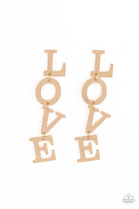 Love - Gold Earring 2916e