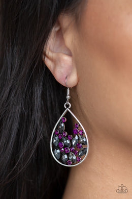 Cash Or Crystal ? - Purple Earring 2643E
