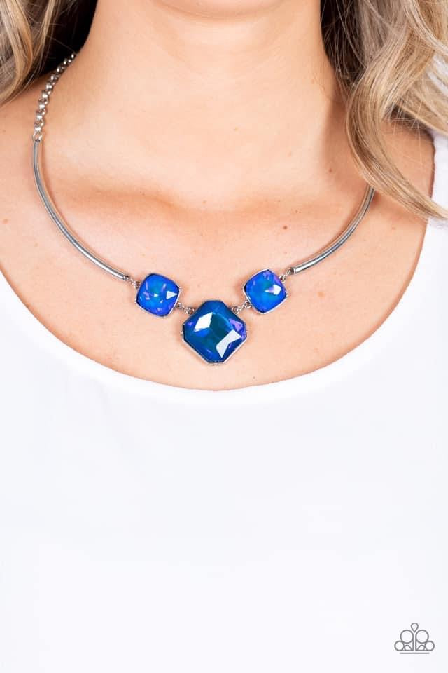 Divine IRIDESCENCE - Blue Necklace 1371n