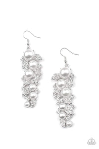 The Party Has Arrived - White Earring 2902e
