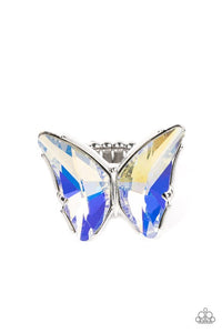 Fluorescent Flutter- Multi Butterfly Ring