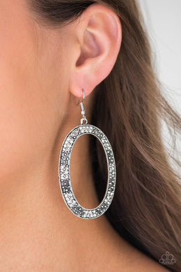Rhinestone Rebel - White Earring 2641E