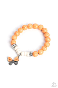 Bold Butterfly - Orange Bracelet 1814b