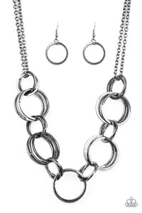 Jump Into The Ring - Black Necklace 1193N