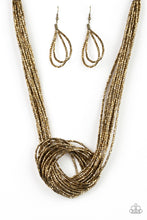 Load image into Gallery viewer, Knotted Knockout - Brass Necklace 1007n