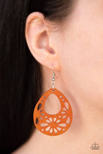 Load image into Gallery viewer, Merrily Marooned- Orange Earrings 2627E
