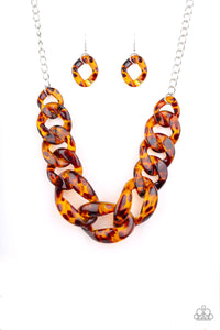 Red - HAUTE Mama - Brown necklace 22n