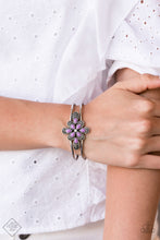 Load image into Gallery viewer, Colorfully Clustered &amp; Go With The FLORALS - Purple Necklace &amp; Bracelet Set 1191S